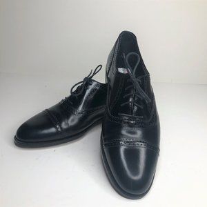Mario Bruni Black Capped Oxfords Hand Made